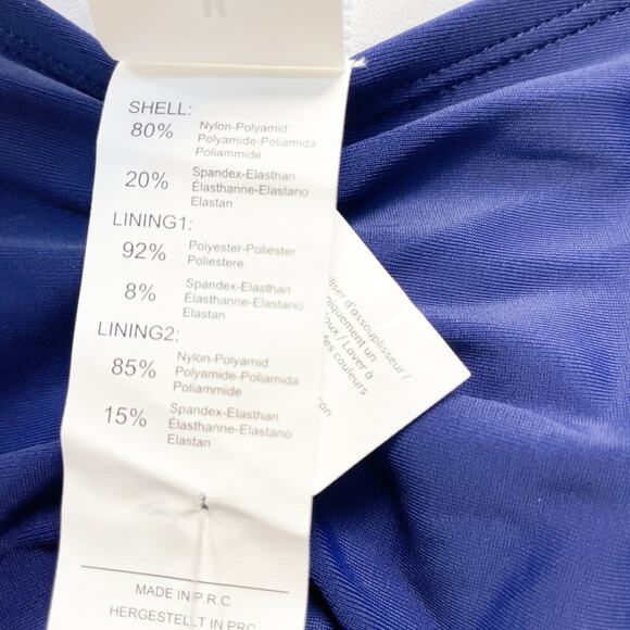 Cupshe Women's Lycra Cobalt Shirred Tummy Control One Piece Swimsuit Medium - Picture 7 of 7